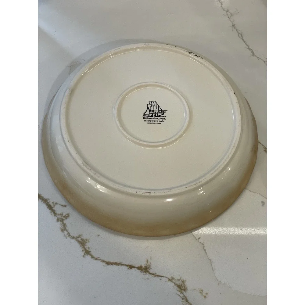 Nantucket Apple Pie Baking Plate Recipe Pie Dish Scalloped Edge 10